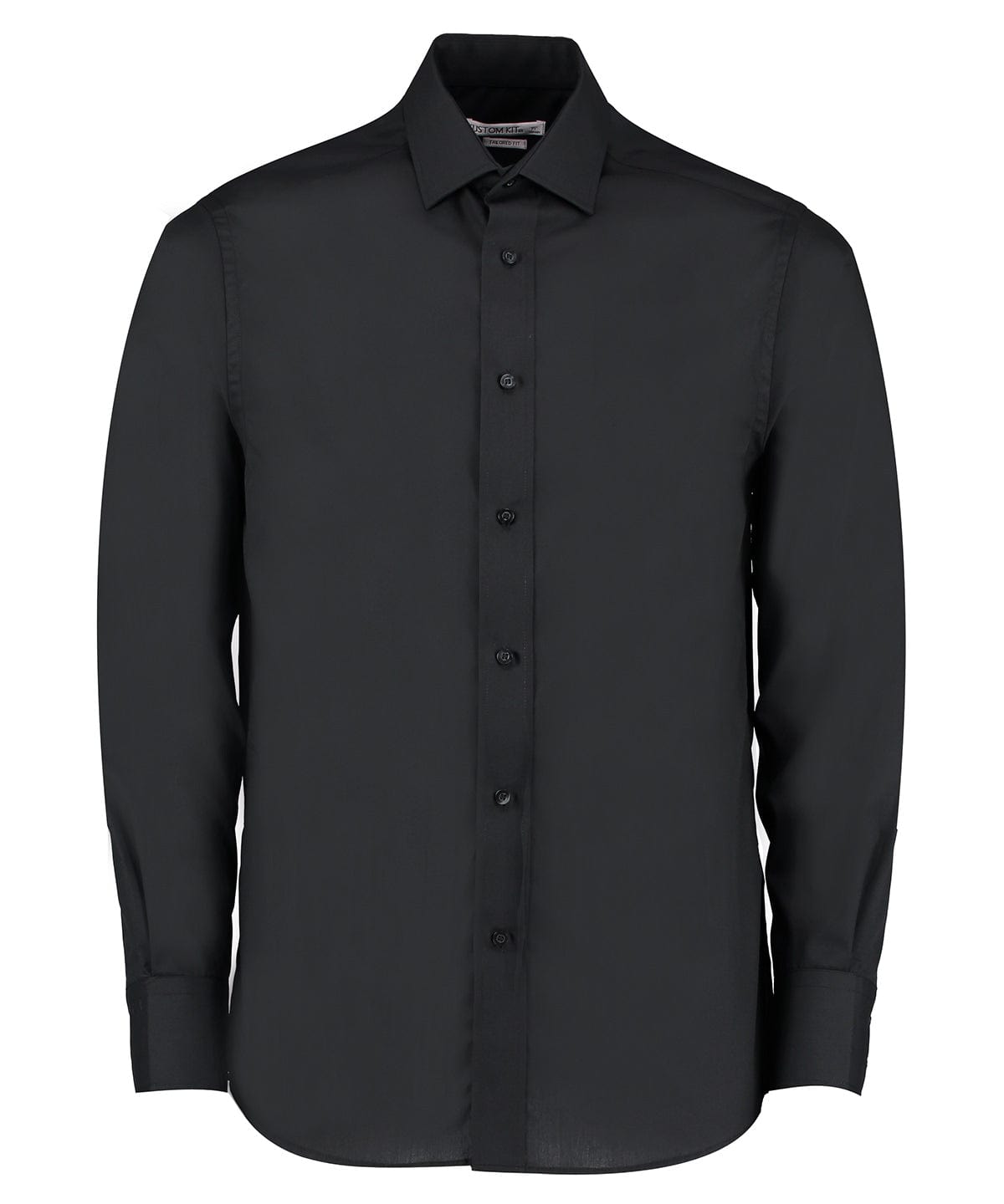 Tailored business shirt long-sleeved (tailored fit) | Black
