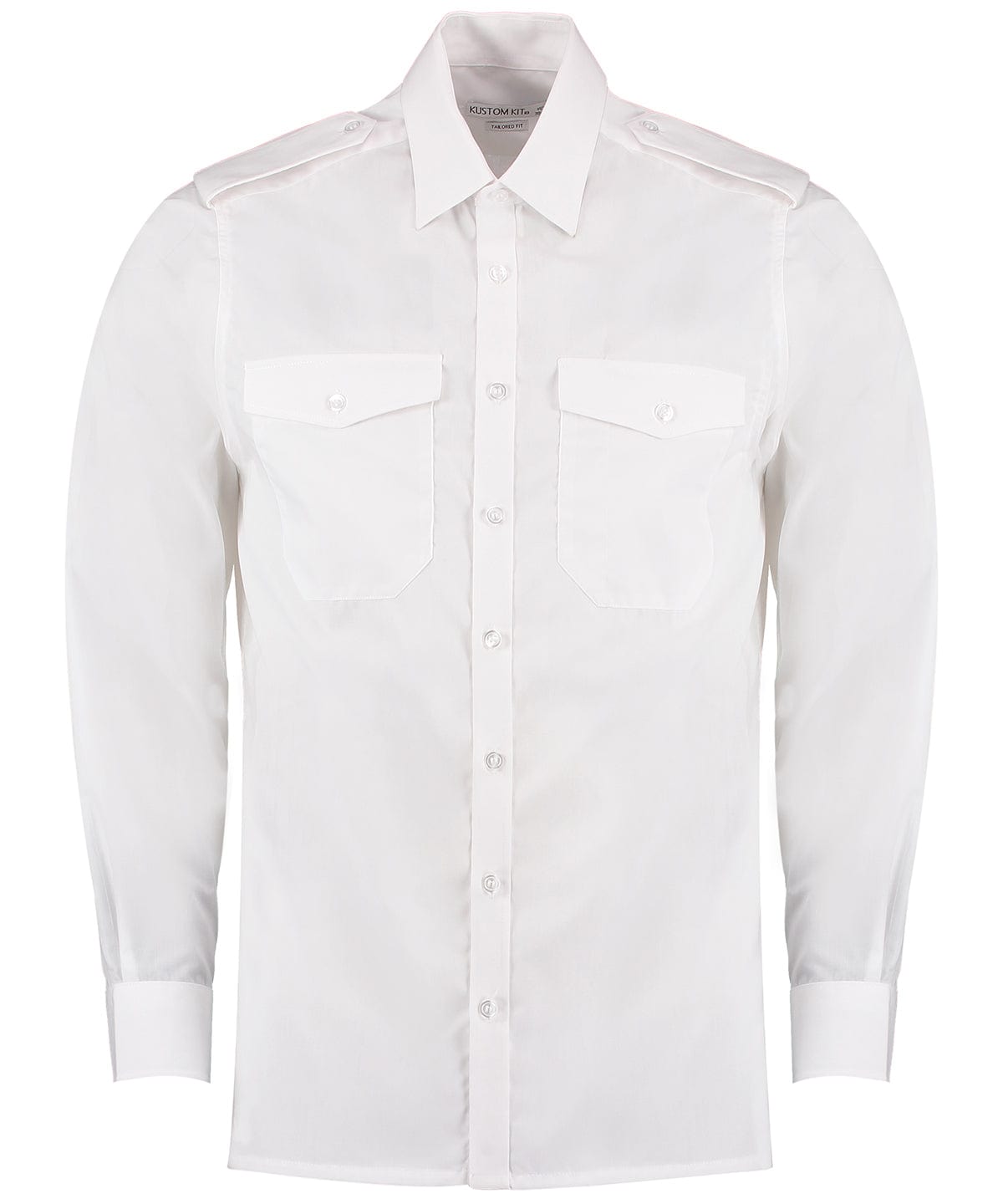 Pilot shirt long sleeved | White