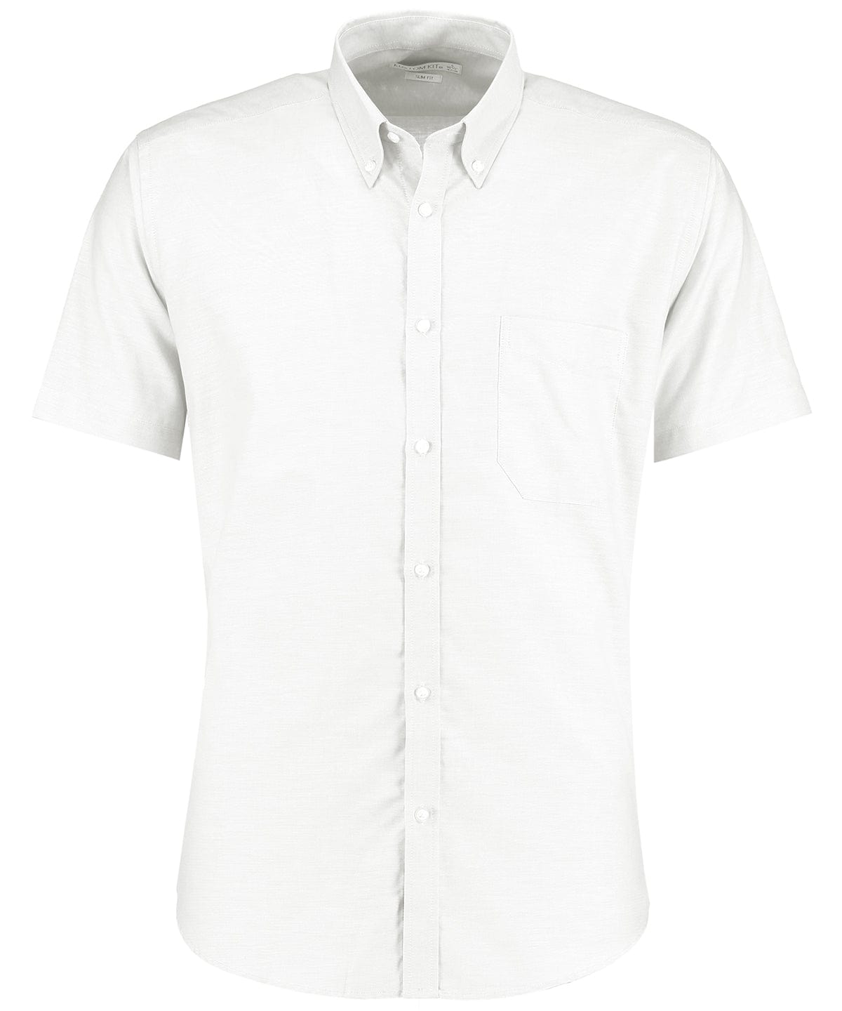 Slim fit workwear Oxford shirt short sleeve | White