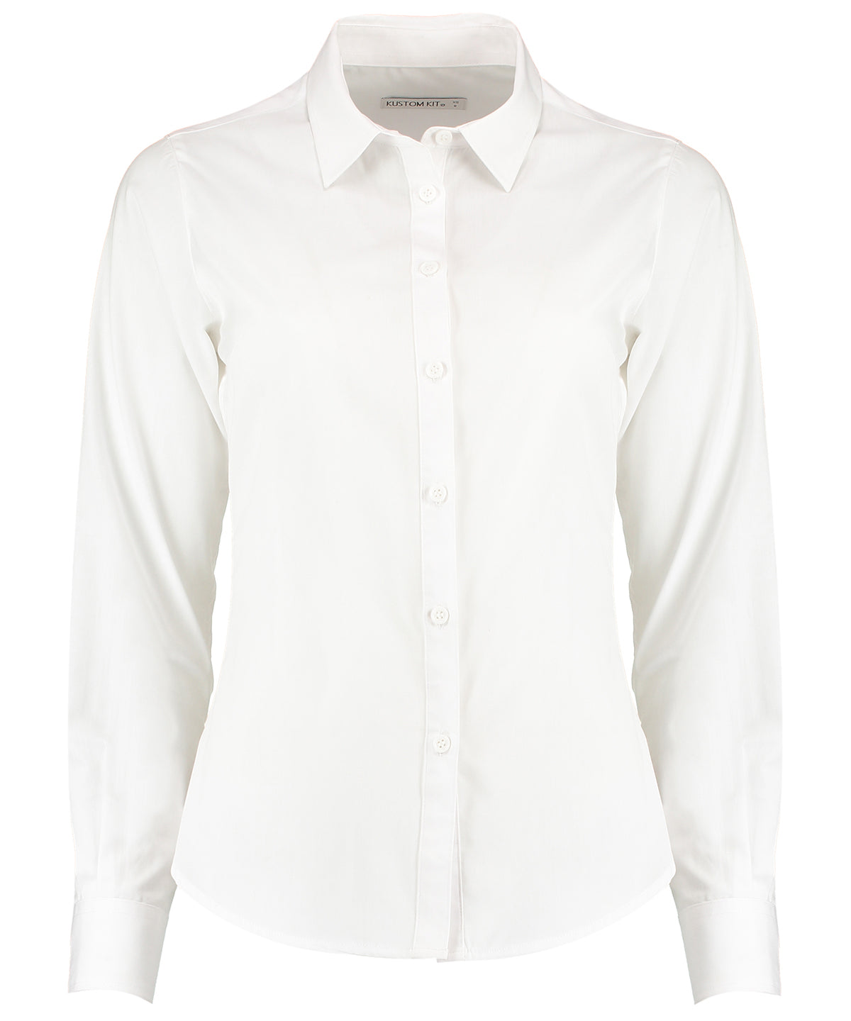 Womens poplin shirt long sleeve | white