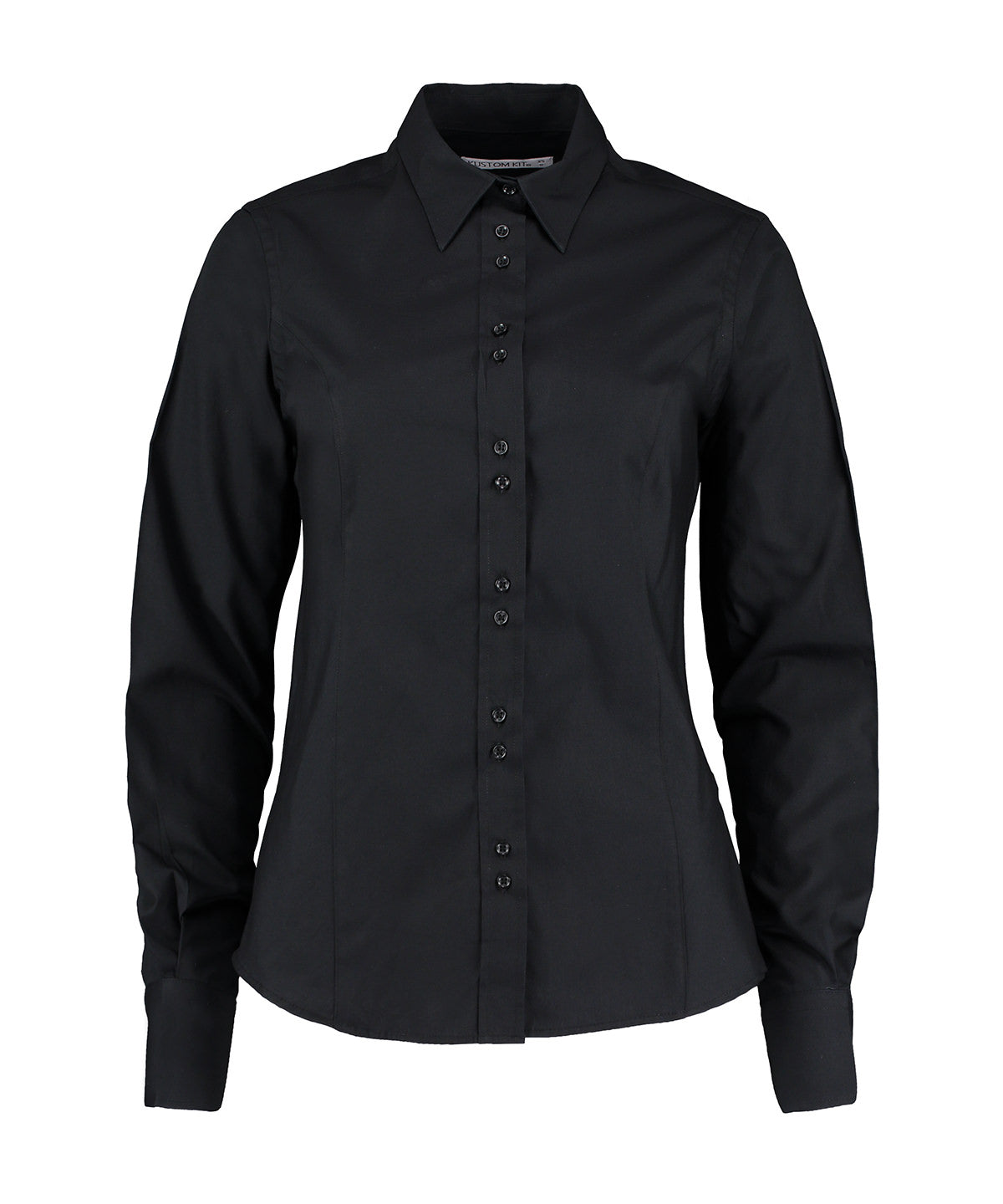 Womens city business blouse long sleeve | Black