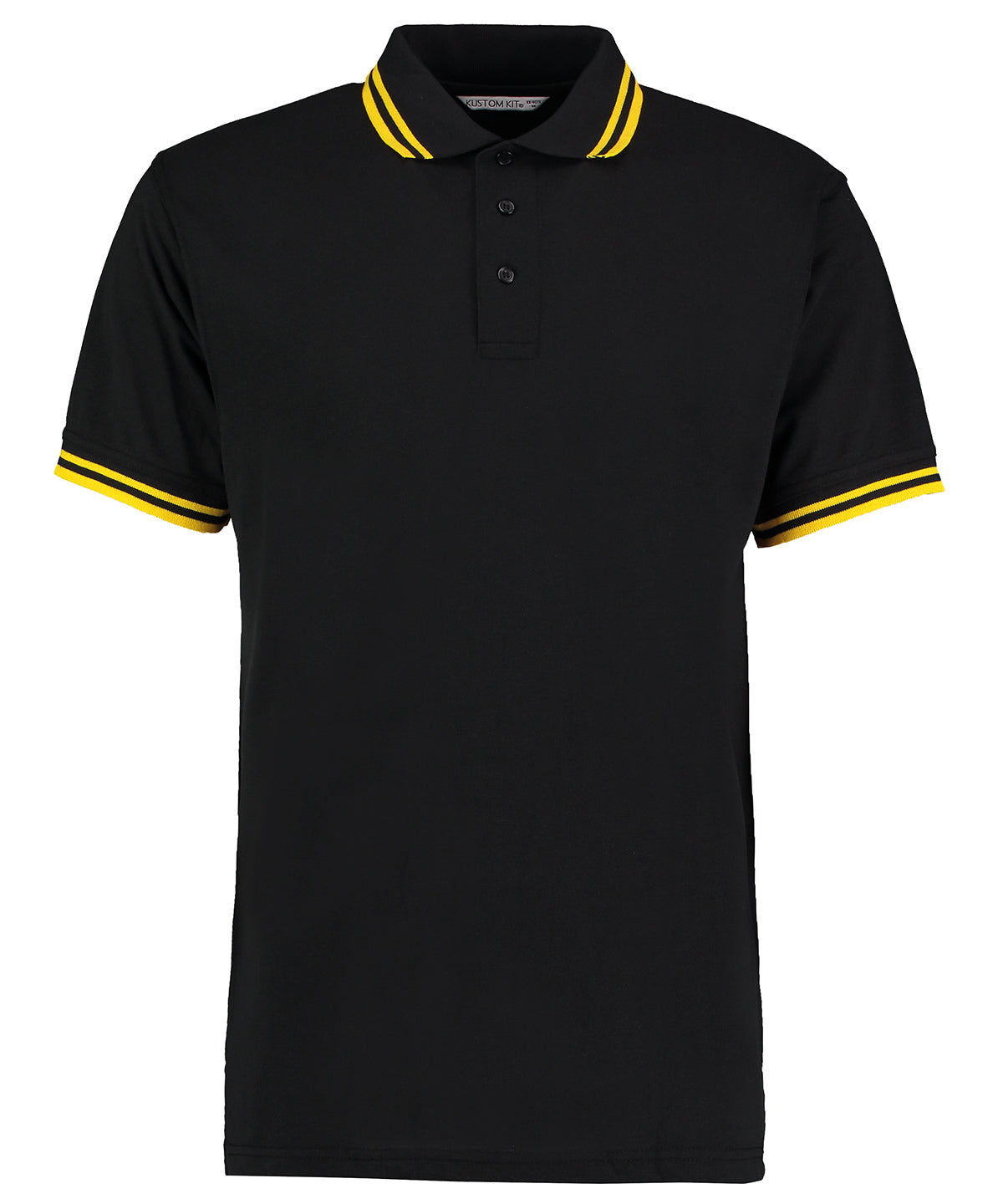 Tipped collar polo (classic fit) | black/yellow