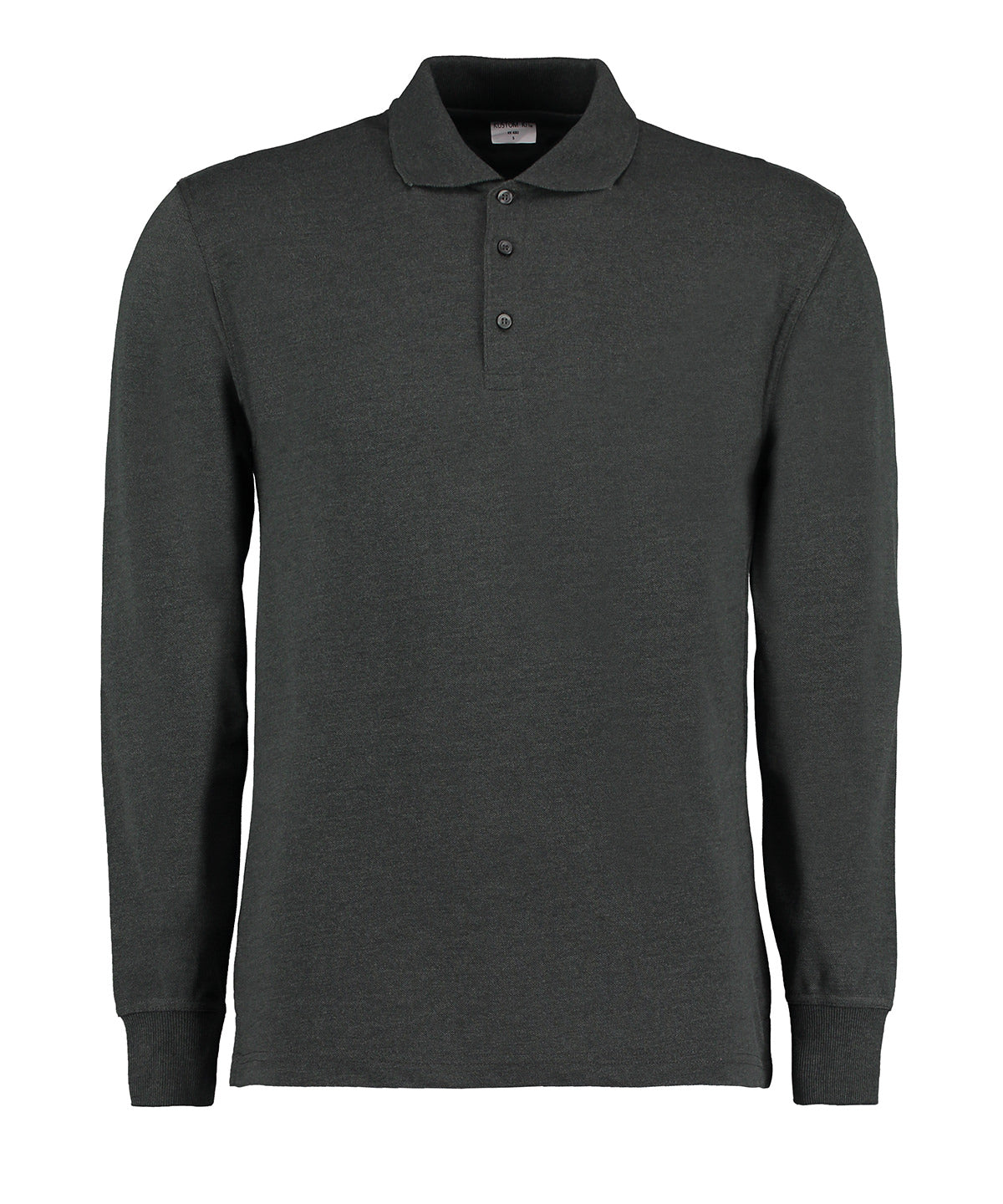 Piqu polo long-sleeved (classic fit) | graphite