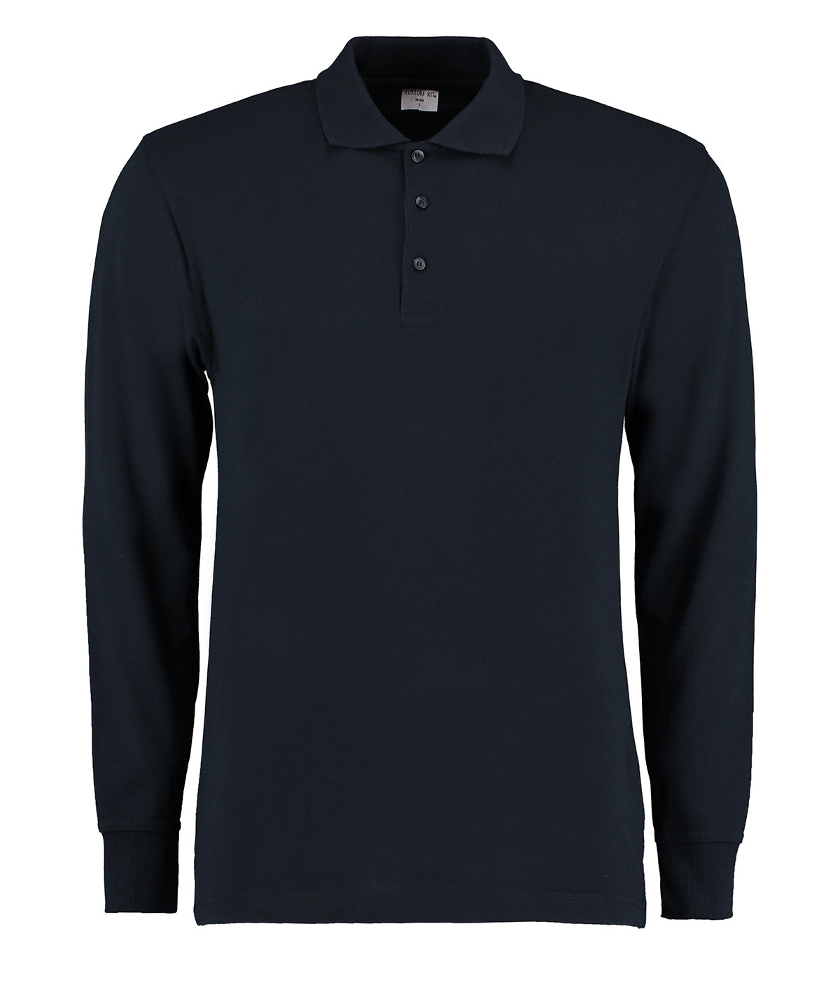 Piqu polo long-sleeved (classic fit) | navy