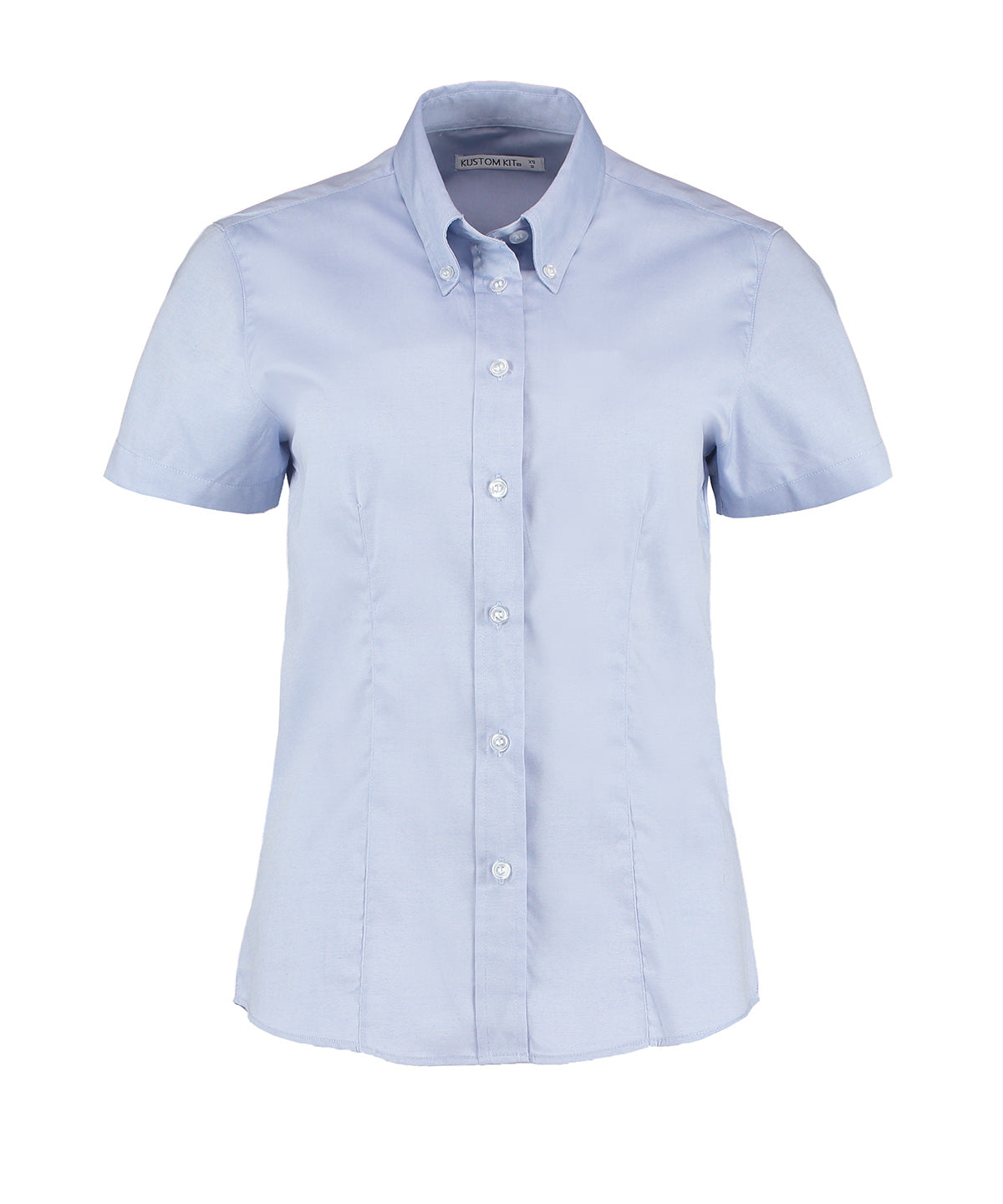 Womens corporate Oxford blouse short-sleeved (tailored fit) | light blue