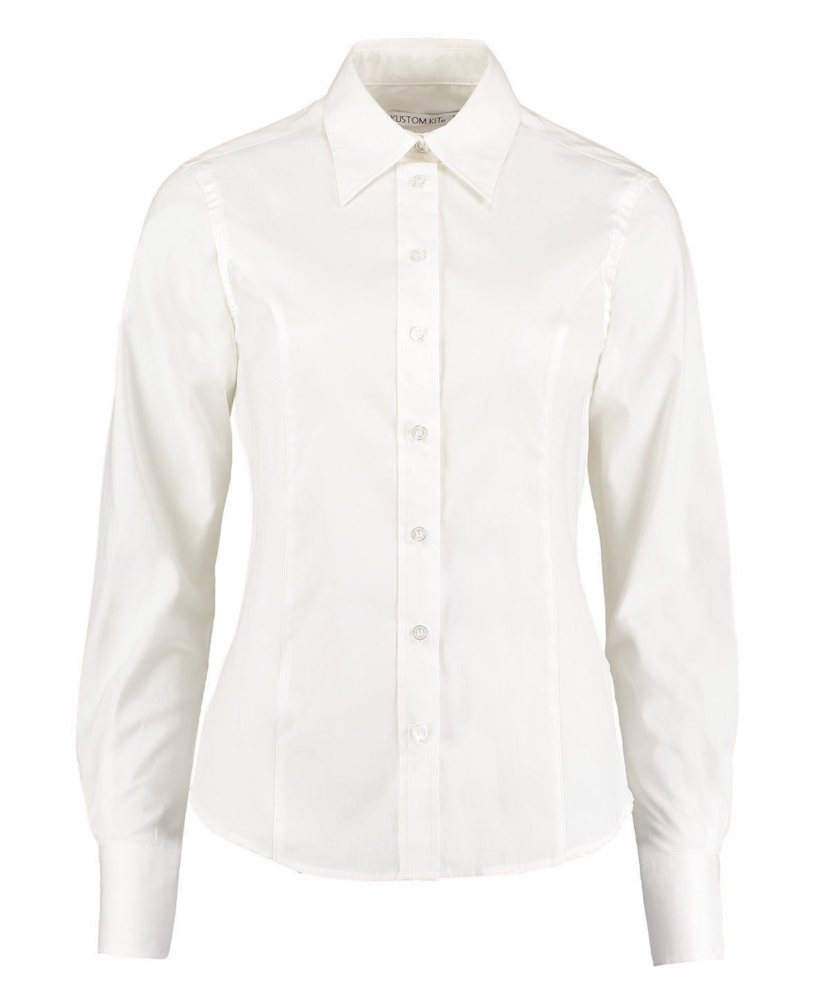 Womens corporate Oxford blouse long-sleeved (tailored fit) | white