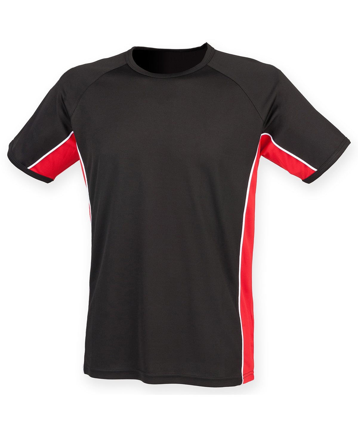 Kids performance panel t-shirt | Black/Red/White