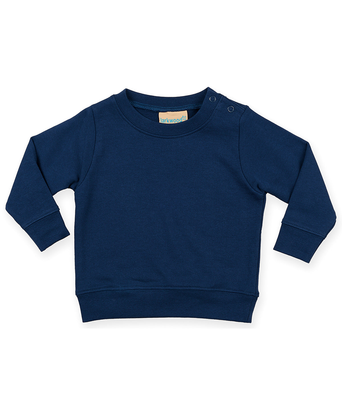 Crew neck sweatshirt with shoulder poppers | navy