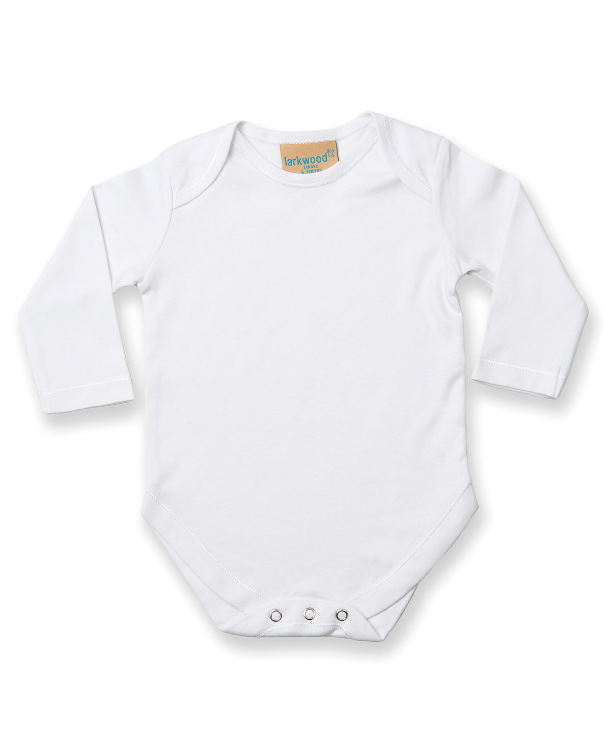Long sleeve baby bodysuit | white