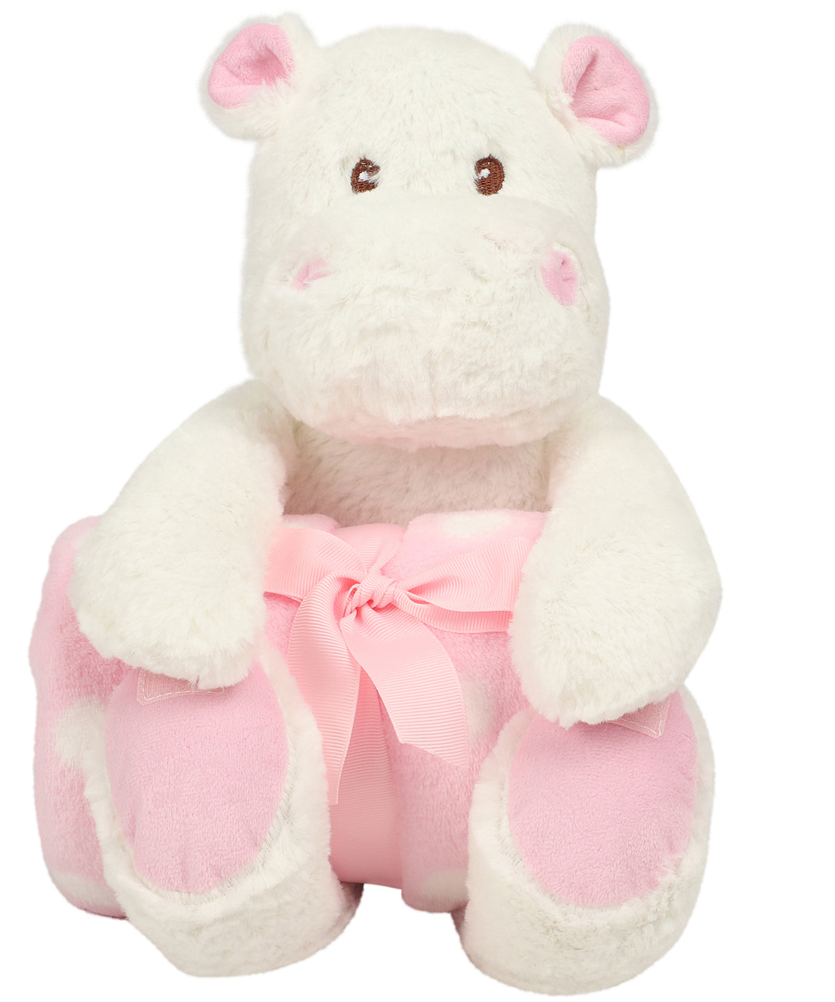 Hippo with blanket | white/pink