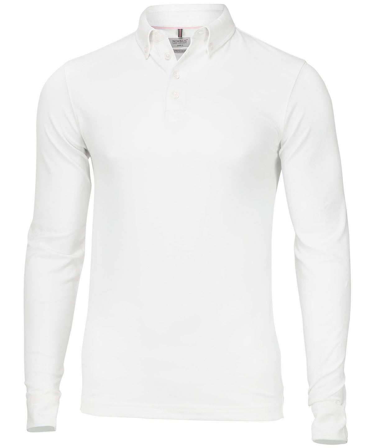 Carlington  deluxe long sleeve polo | white