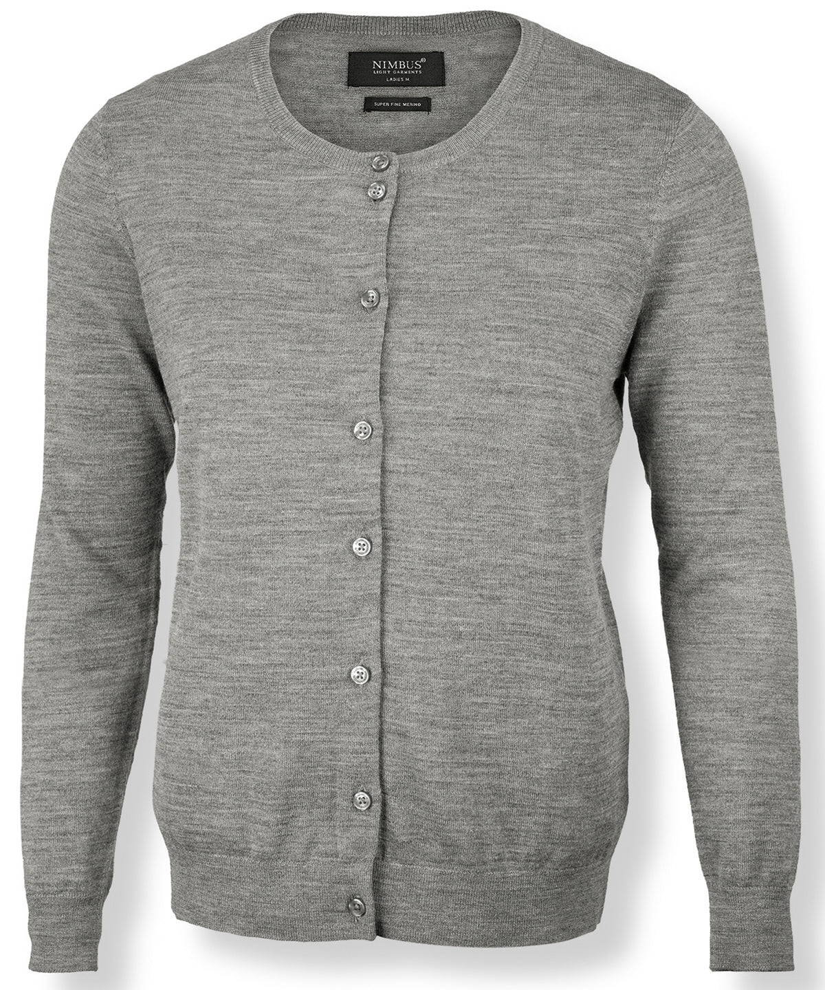 Womens Phoenix  luxurious merino blend cardigan | grey melange