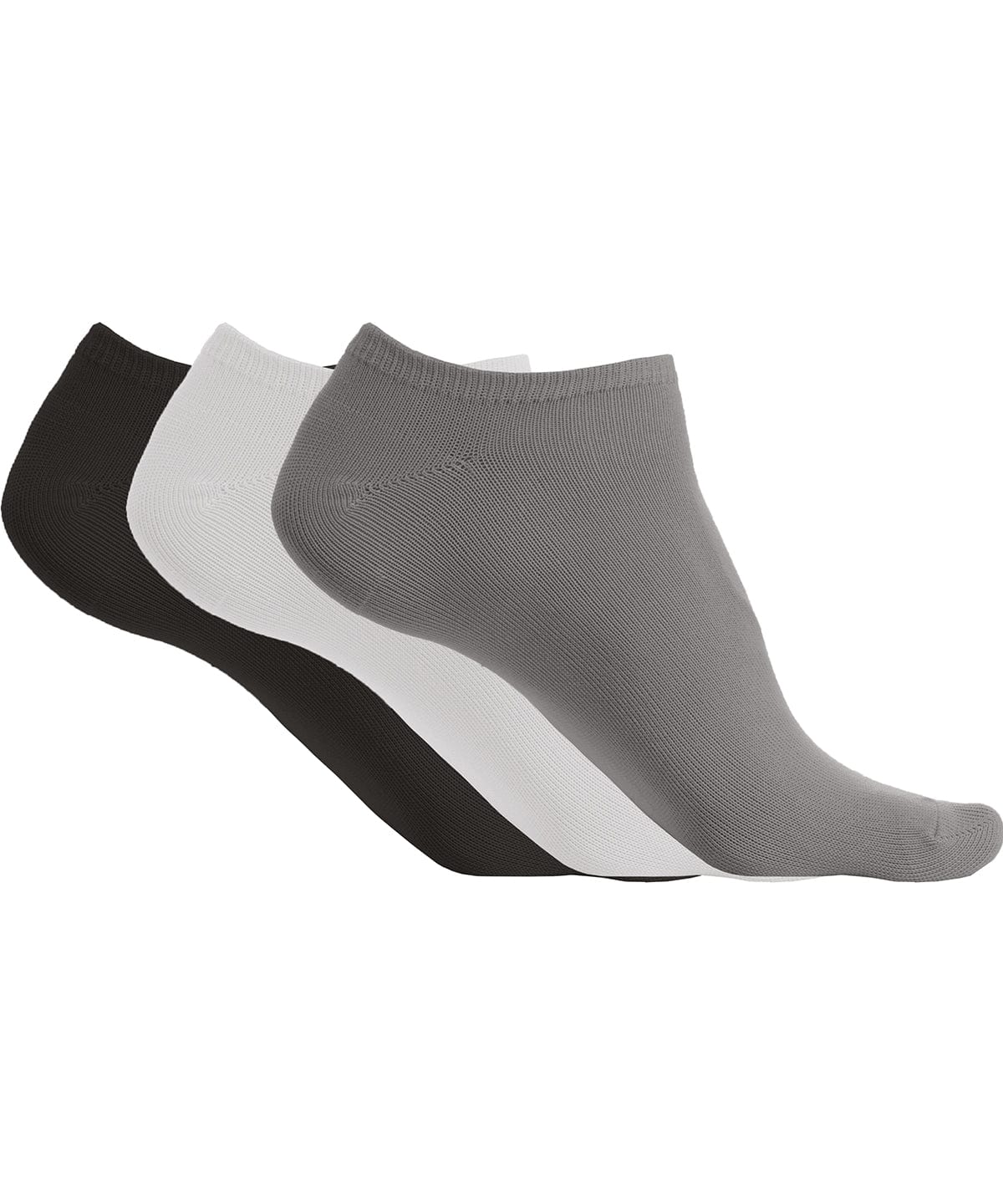 Microfibre sneaker socks (3 pairs per pack) | Storm Grey/White/Black