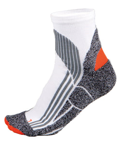 Technical sports socks | white/grey/orange