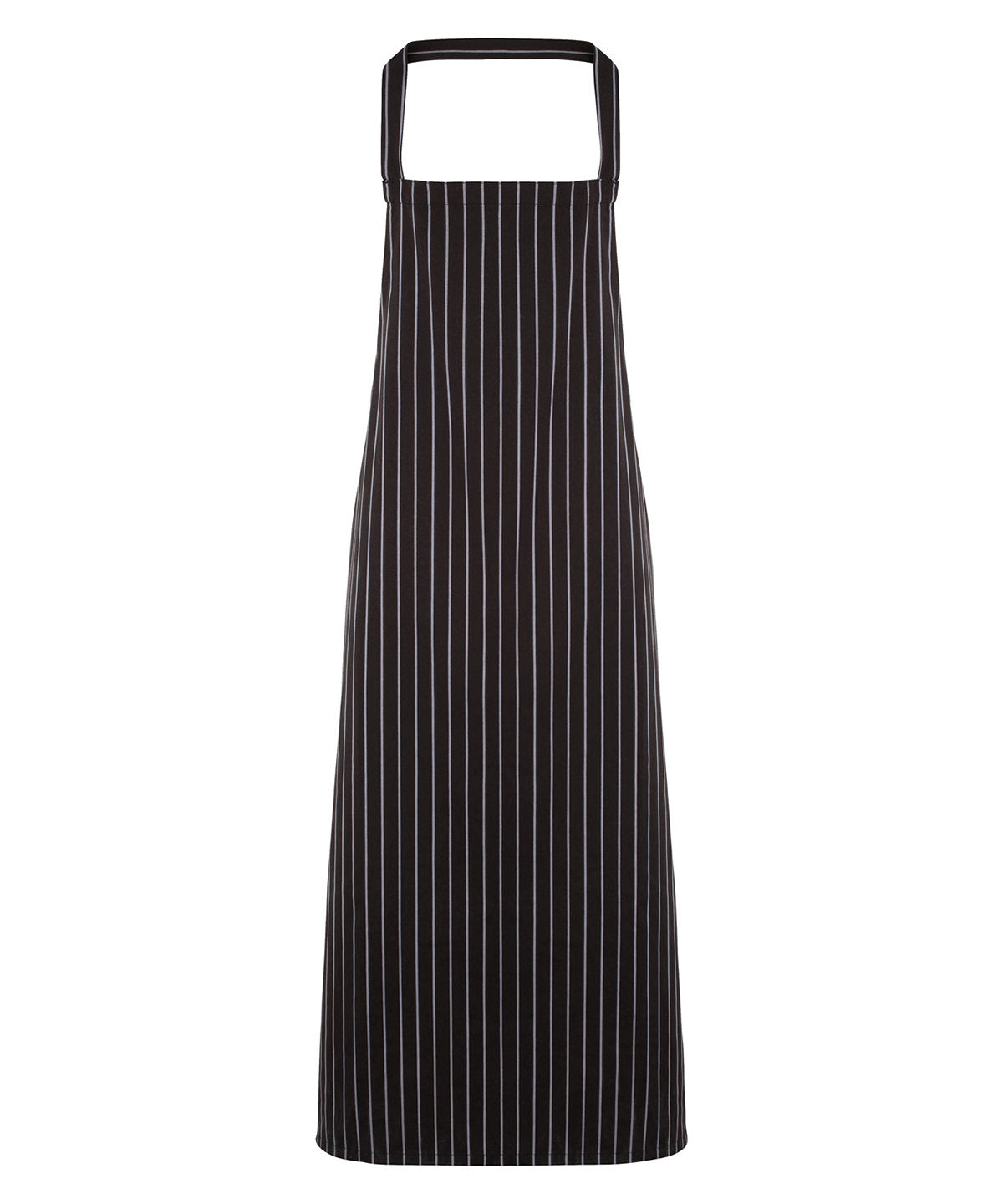 Striped bib apron | black/grey