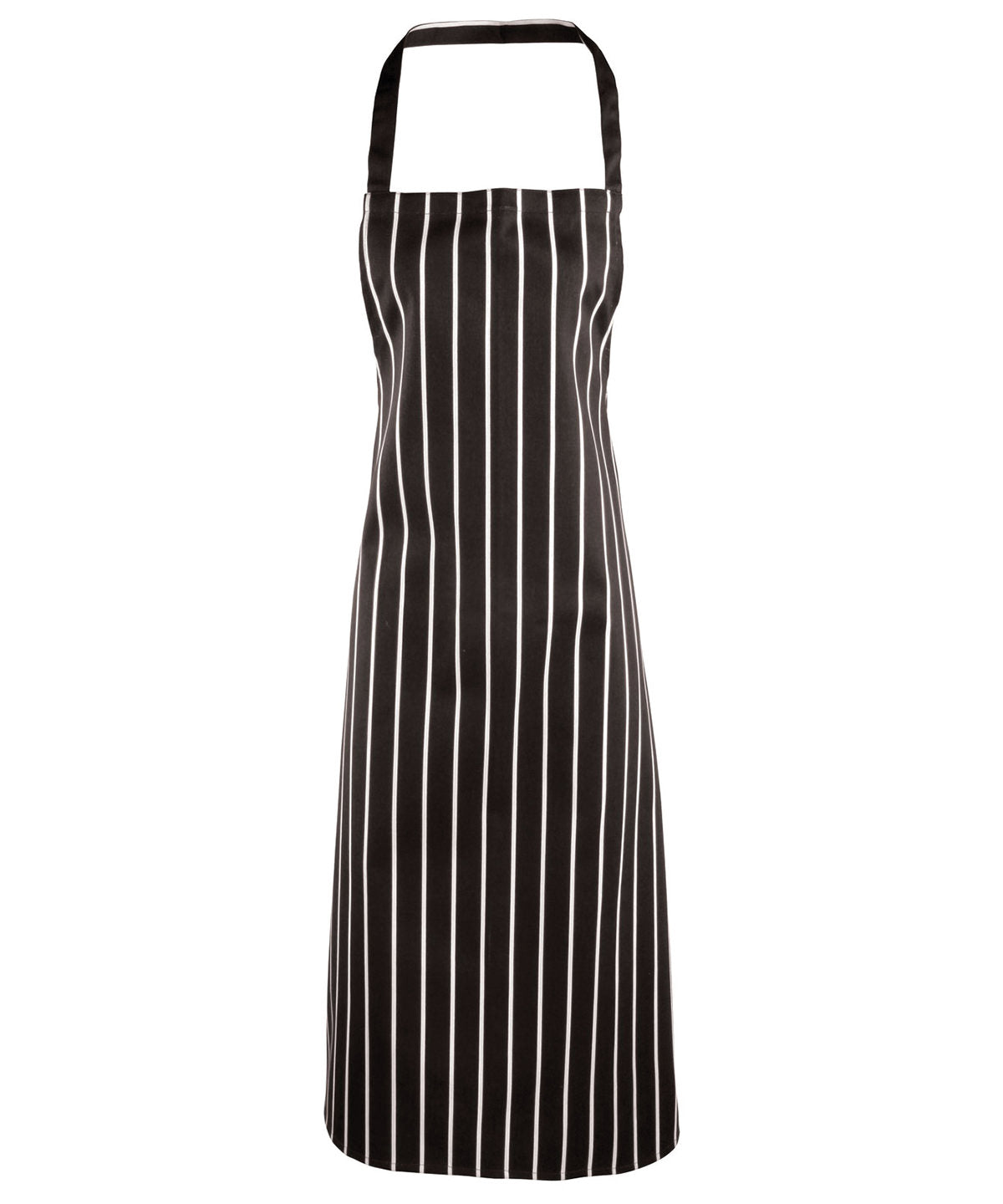 Striped bib apron | Black/White