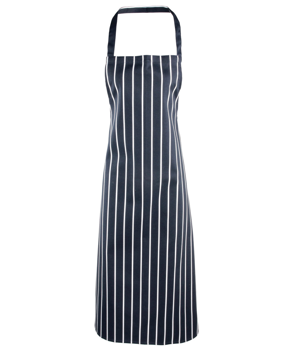 Striped bib apron | navy/white