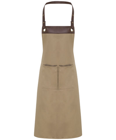 Espresso bib apron | khaki/brown