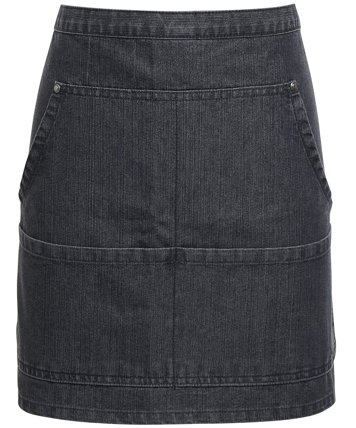 Jeans stitch denim waist apron | Black Denim