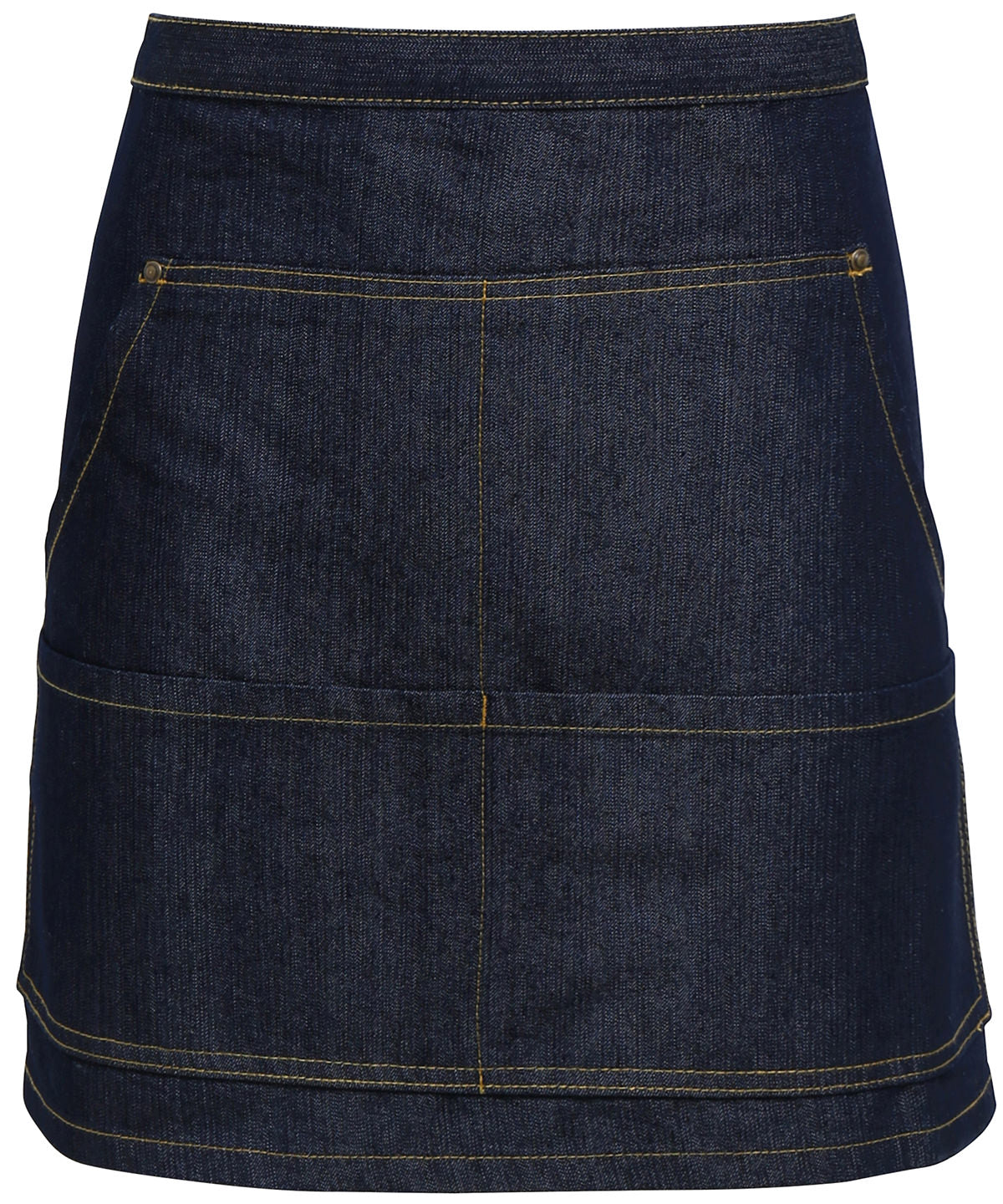 Jeans stitch denim waist apron | indigo denim