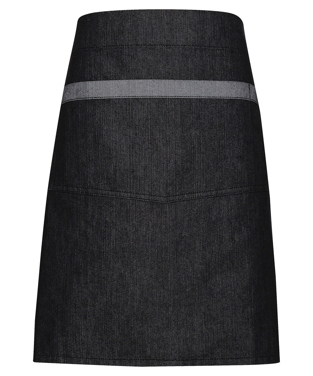 Domain contrast denim waist apron | Black Denim