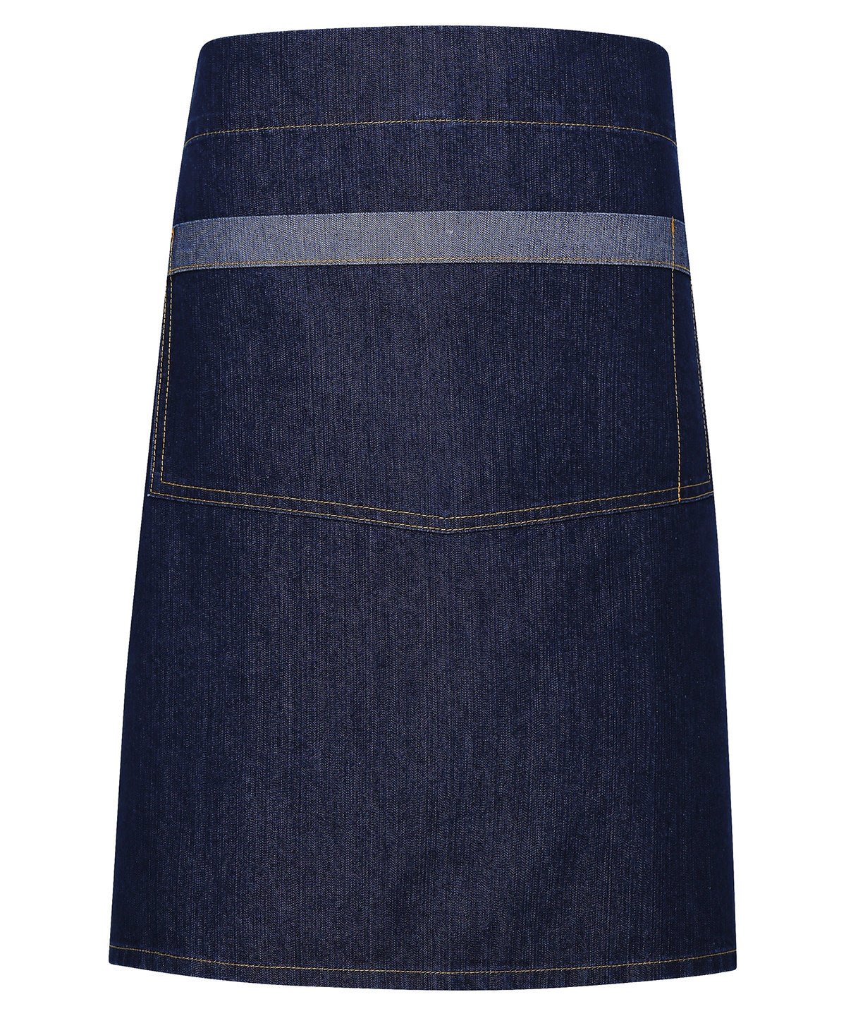 Domain contrast denim waist apron | indigo denim