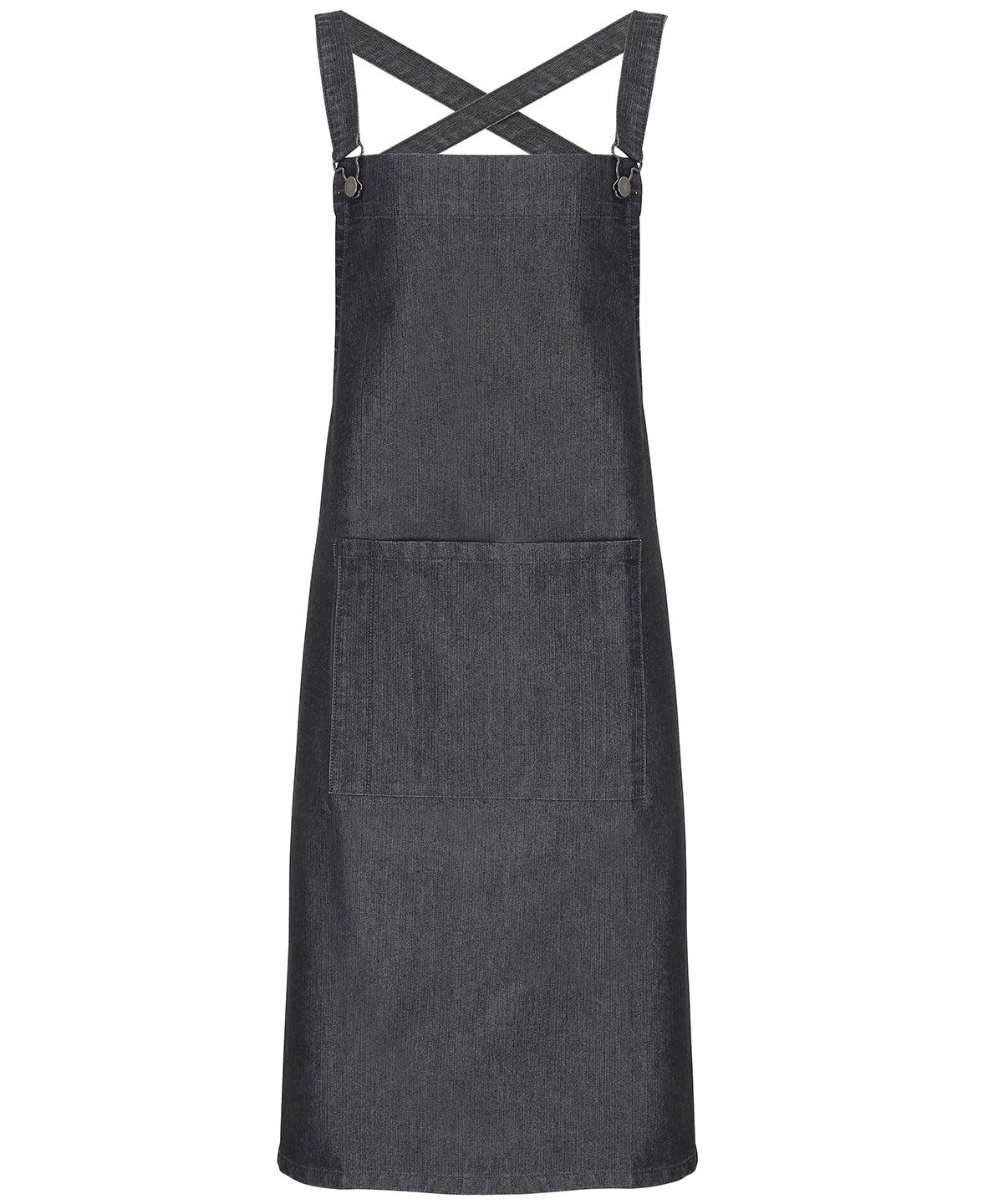 Cross back barista bib apron | black denim