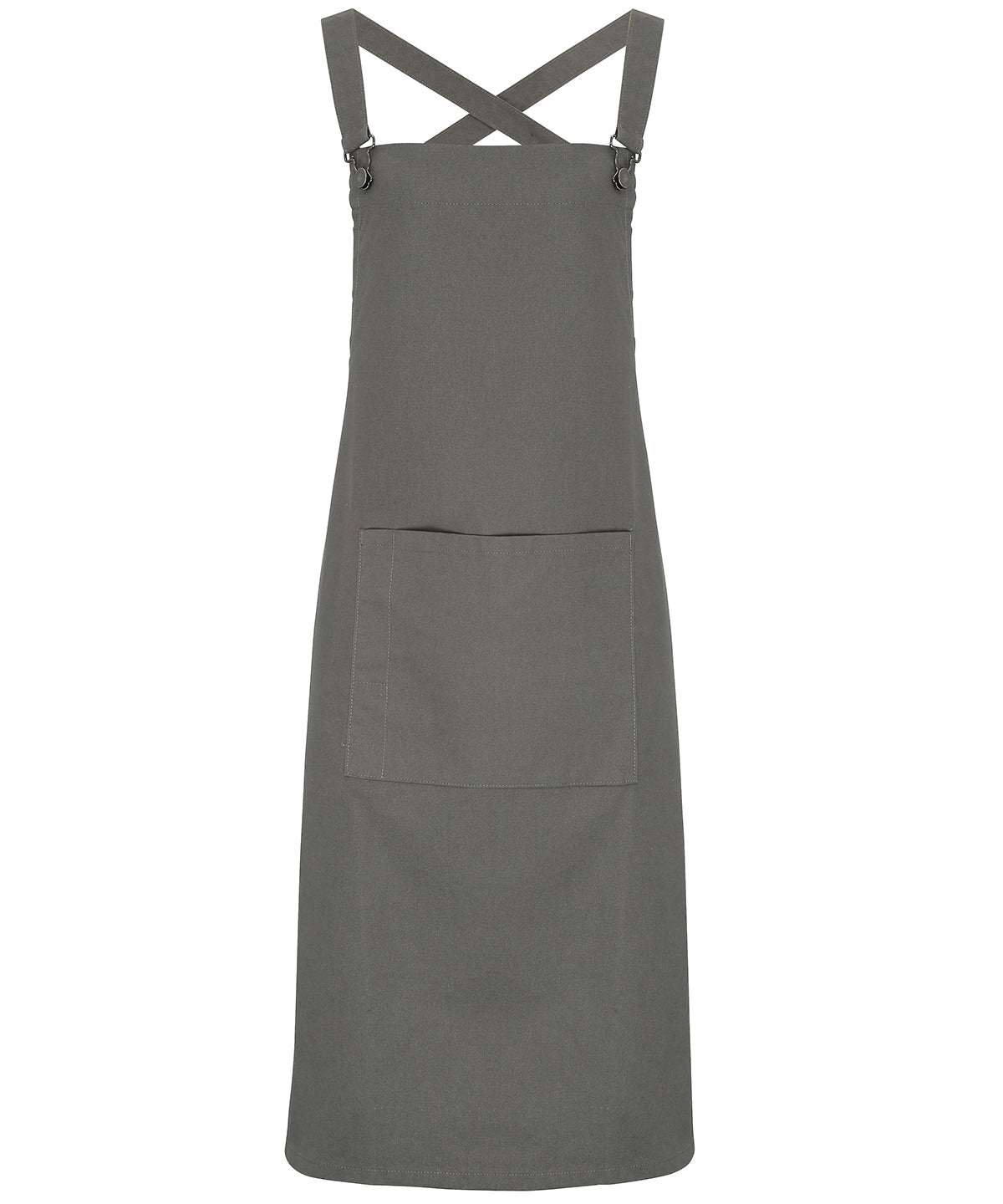 Cross back barista bib apron | dark grey
