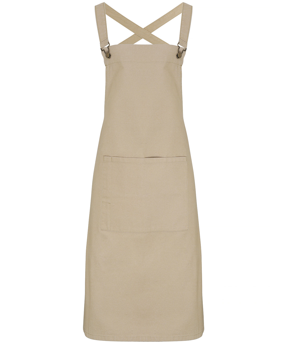 Cross back barista bib apron | khaki