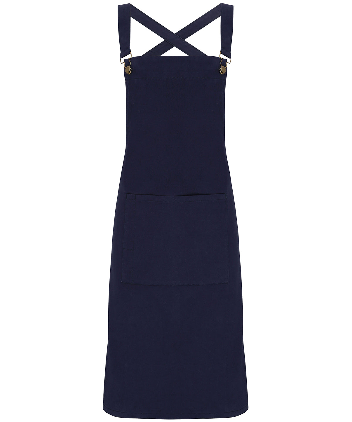 Cross back barista bib apron | navy