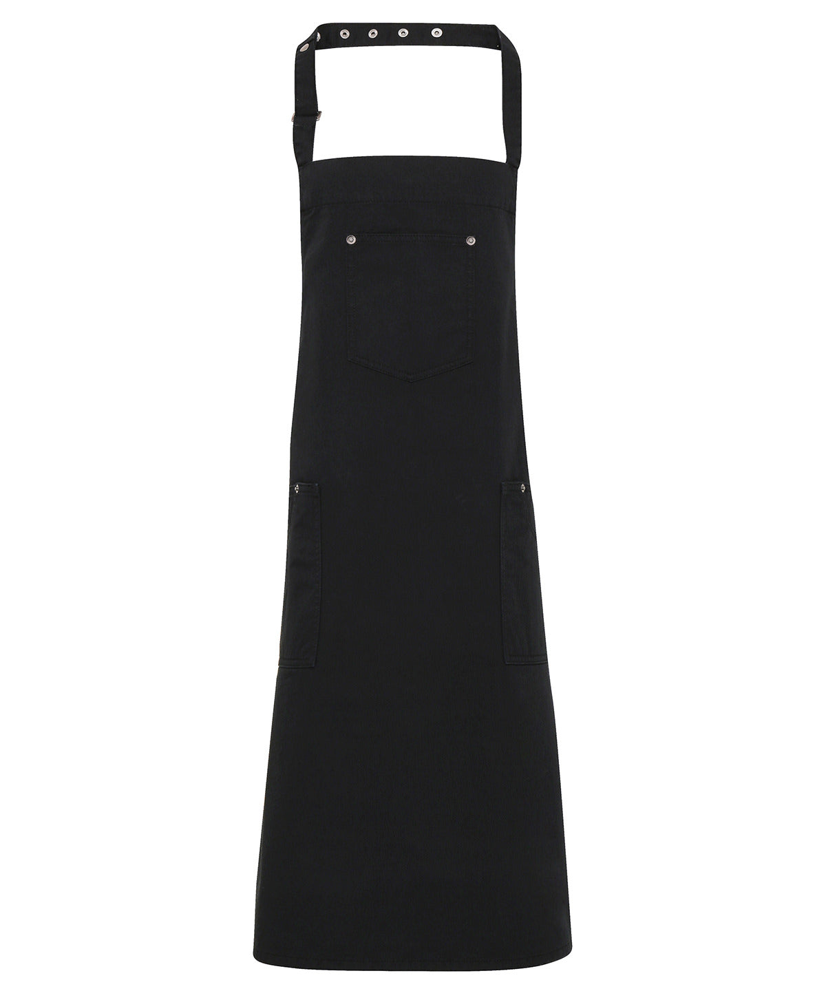 Chino cotton bib apron | Black