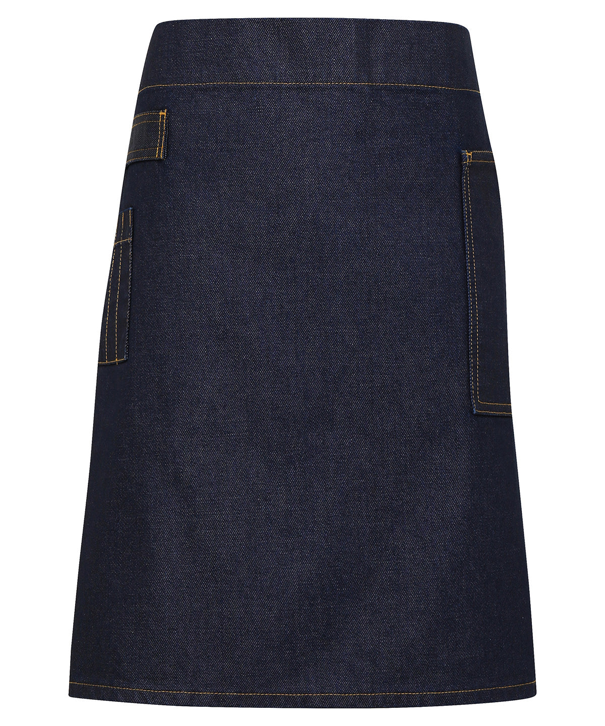 Division waxed-look denim waist apron | indigo denim