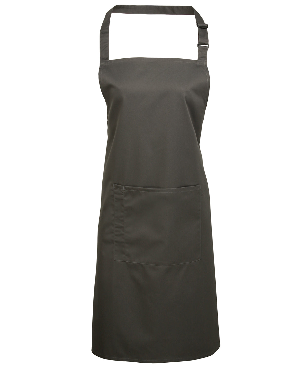 Colours bib apron with pocket | dark grey