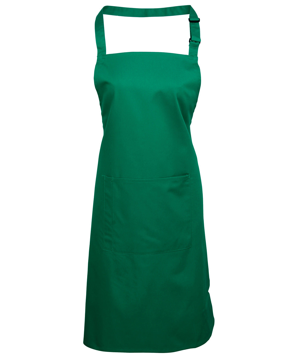 Colours bib apron with pocket | emerald