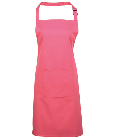 Colours bib apron with pocket | fuchsia