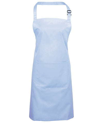Colours bib apron with pocket | light blue