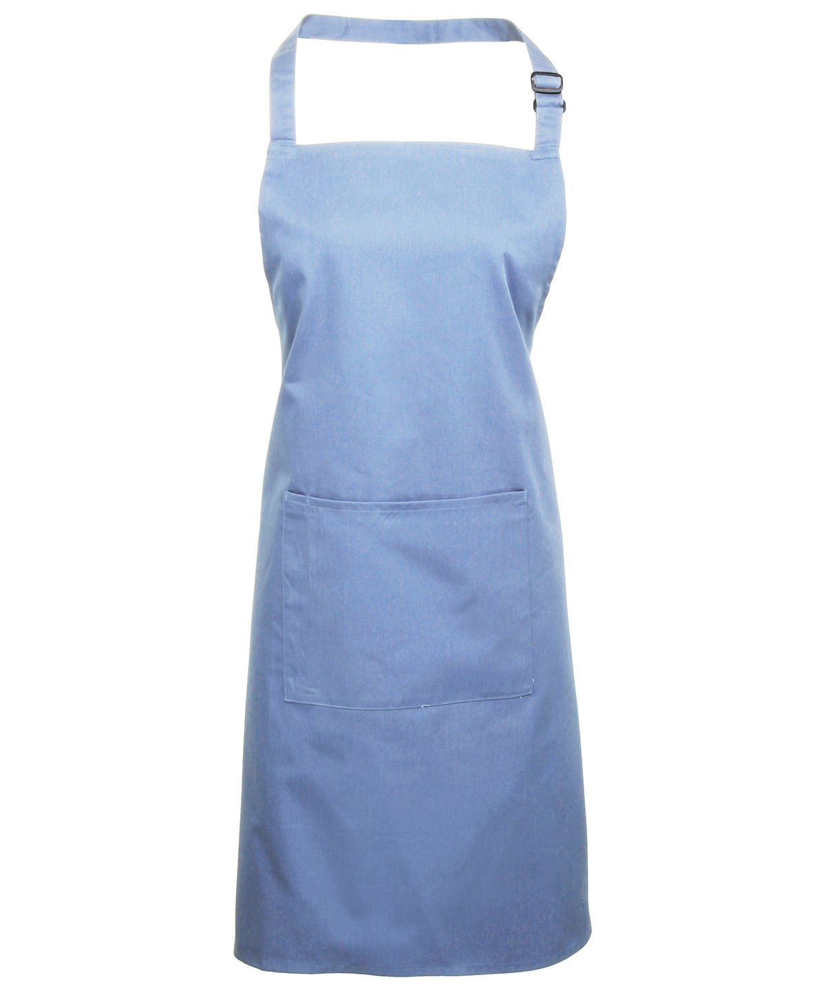 Colours bib apron with pocket | mid blue