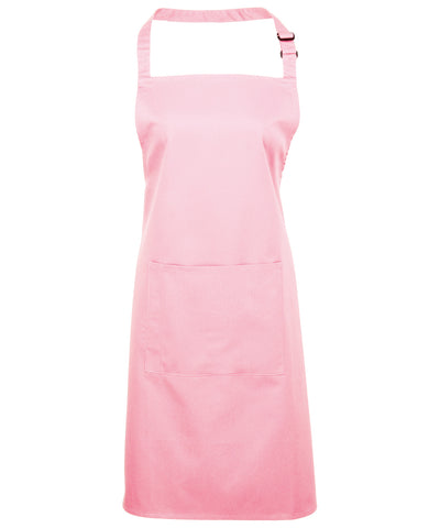 Colours bib apron with pocket | pink