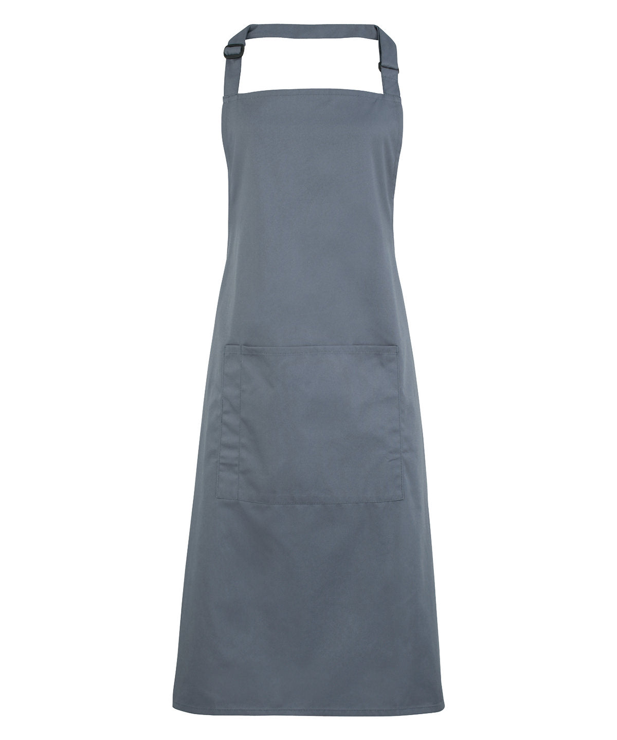 Colours bib apron with pocket | steel