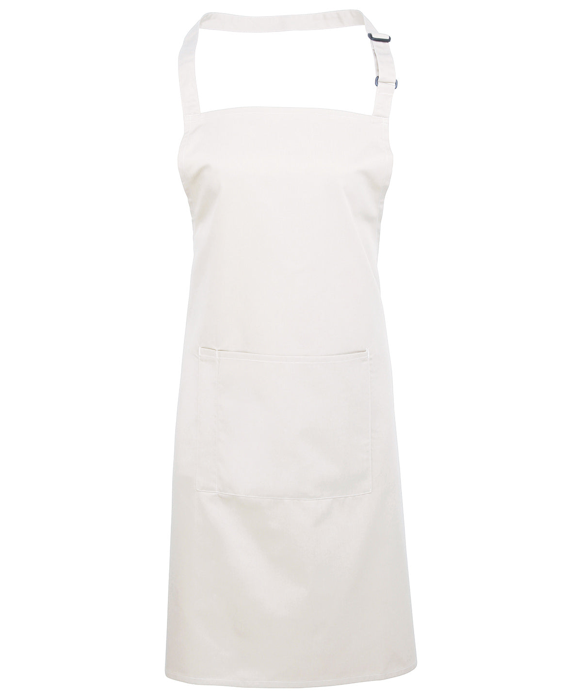 Colours bib apron with pocket | white