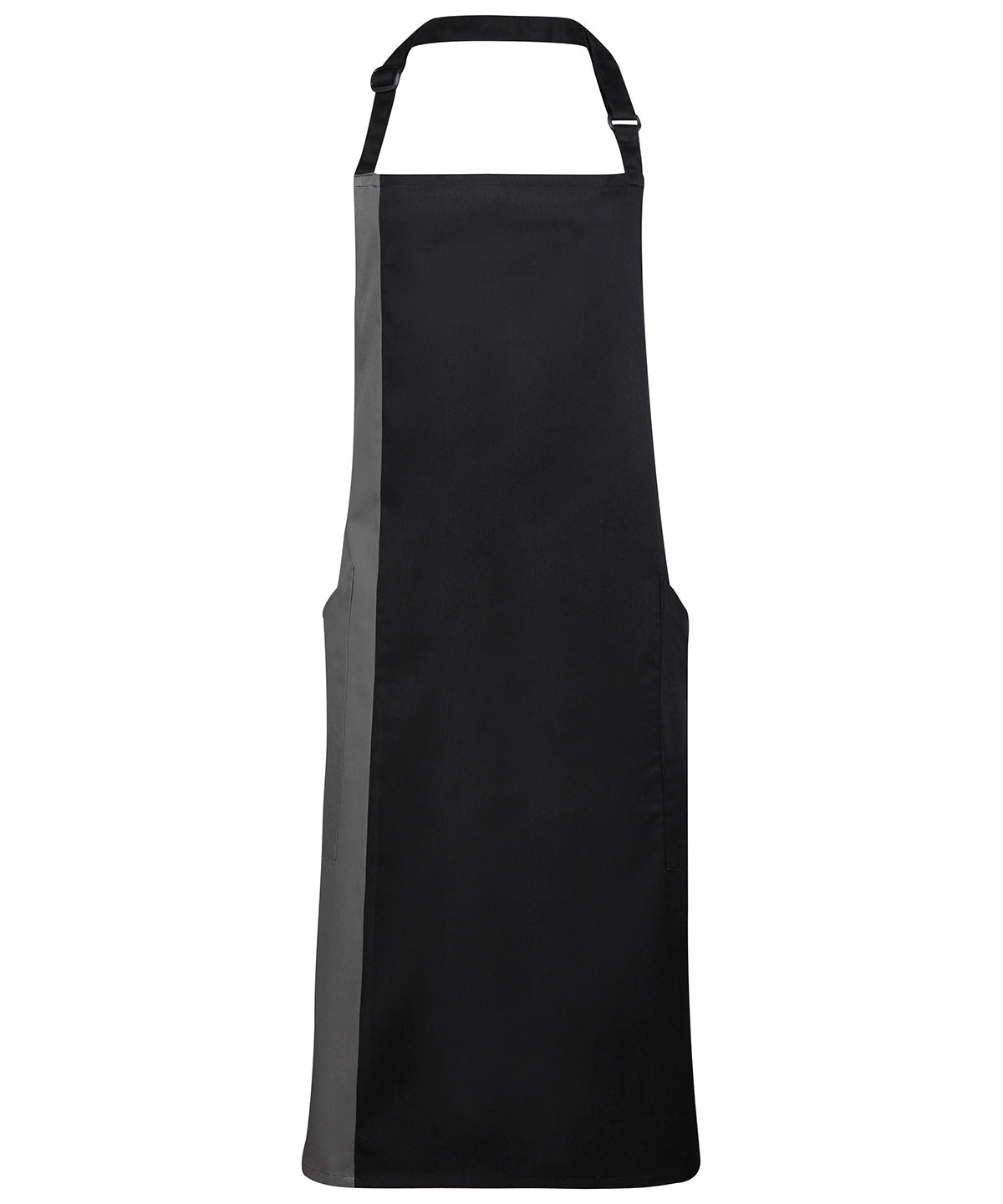 Contrast bib apron | black/dark grey
