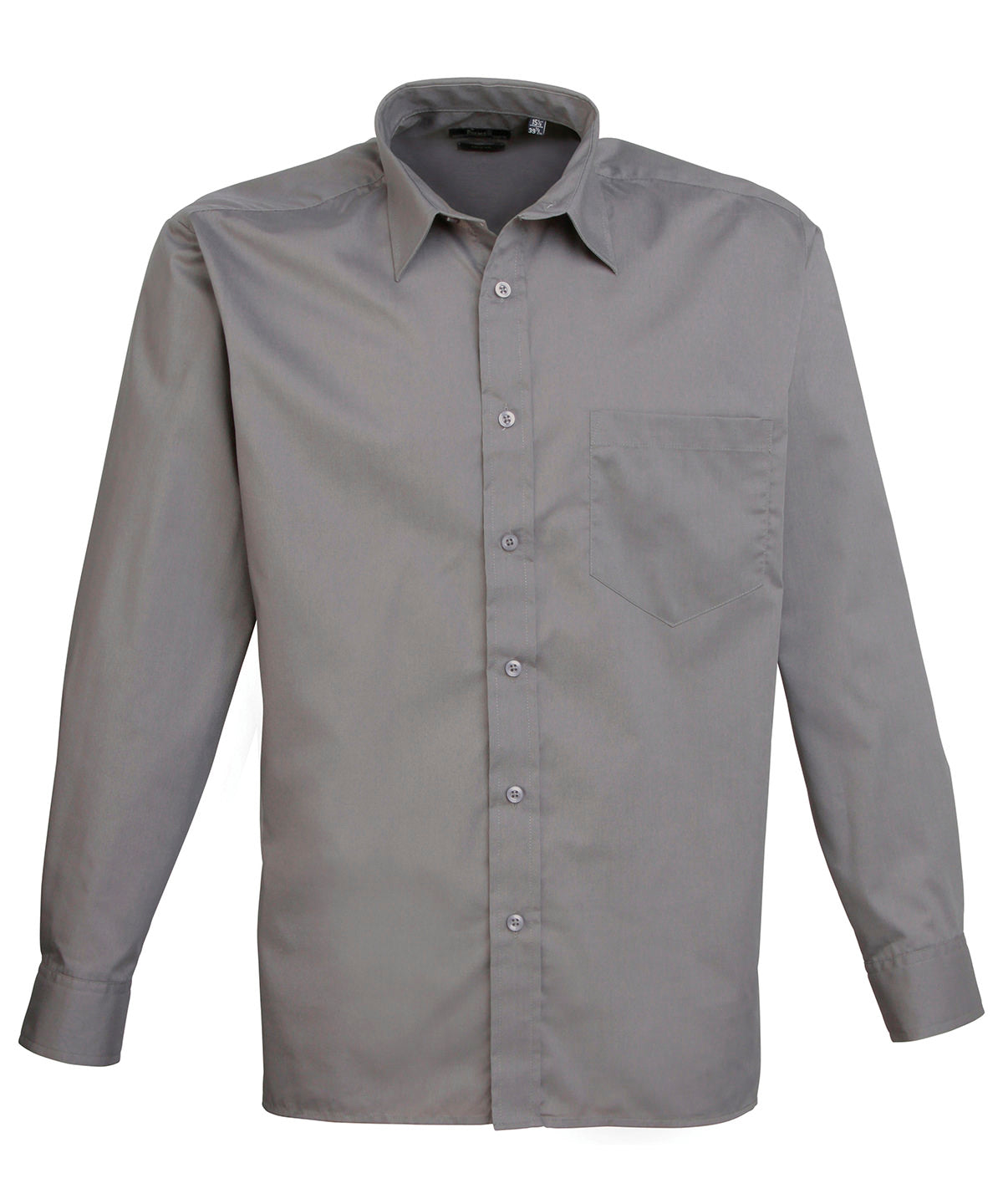 Long sleeve poplin shirt | Dark Grey*