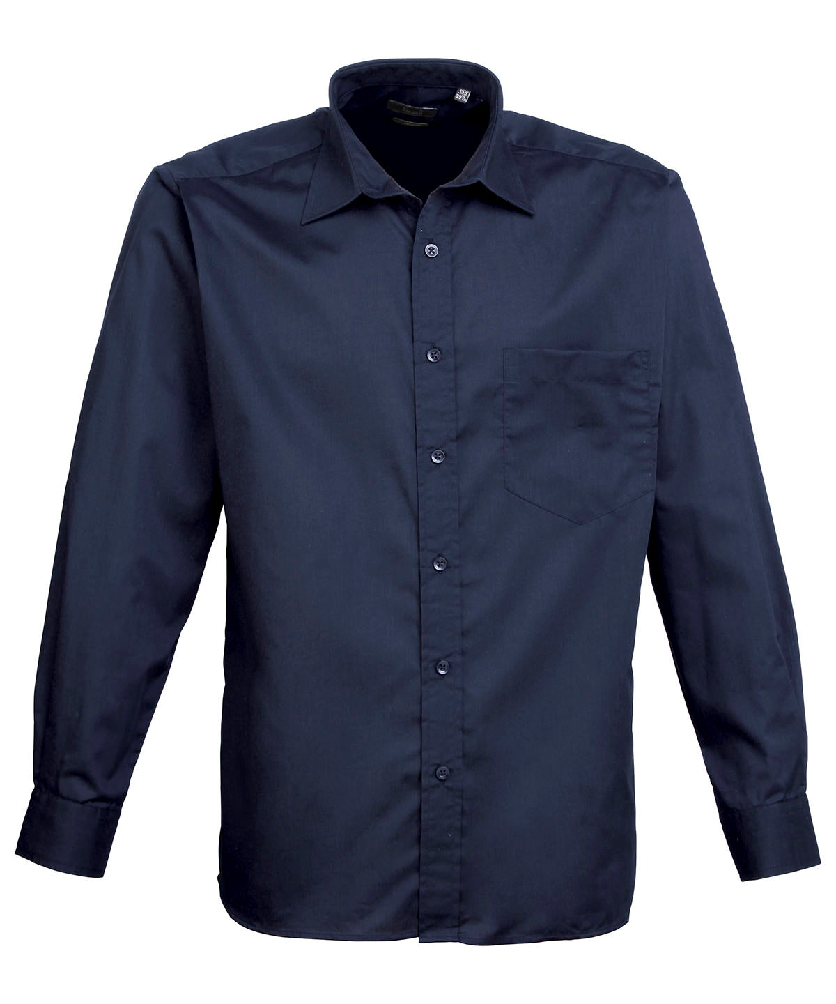Long sleeve poplin shirt | Navy*