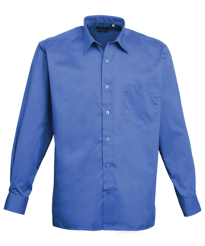 Long sleeve poplin shirt | Royal*
