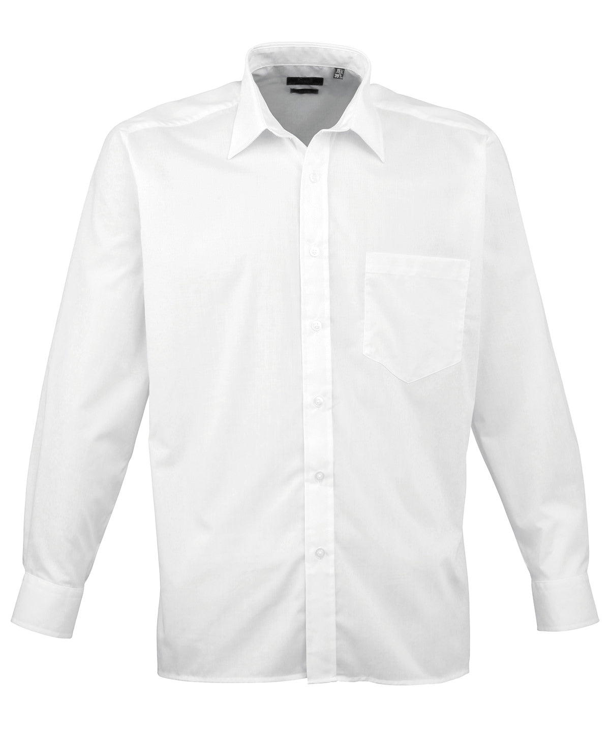 Long sleeve poplin shirt | White*