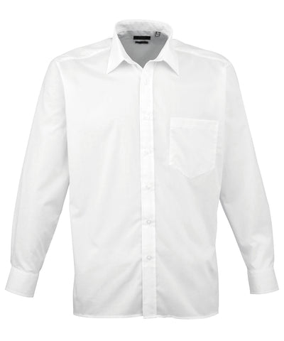 Long sleeve poplin shirt | White*
