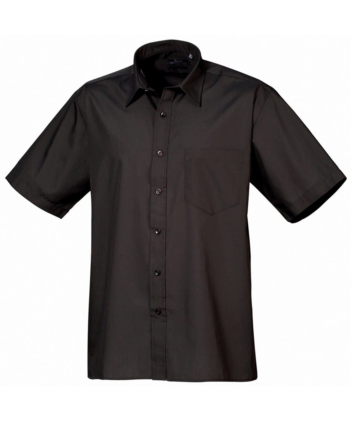 Short sleeve poplin shirt | Black*