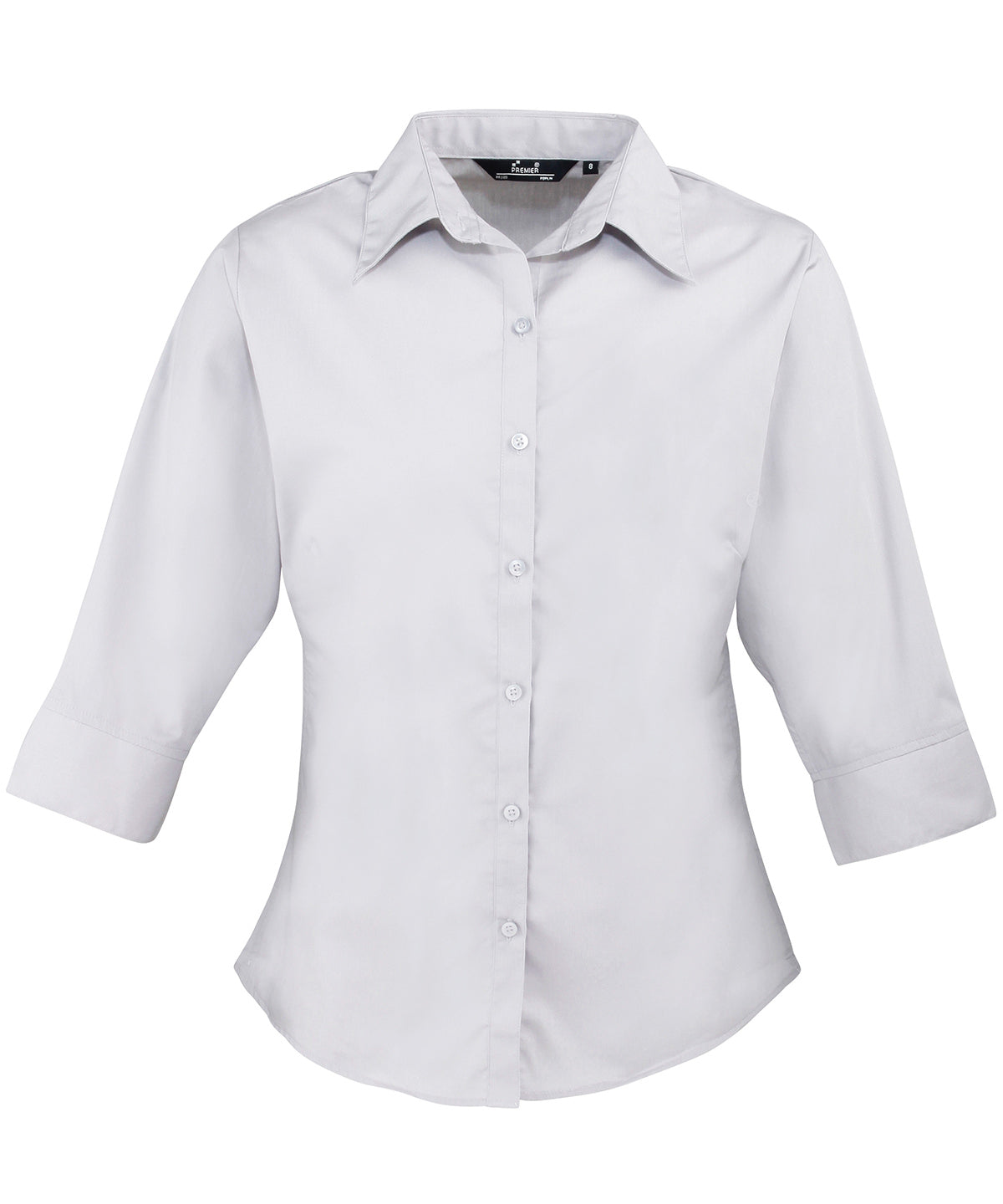 Womens  sleeve poplin blouse | silver