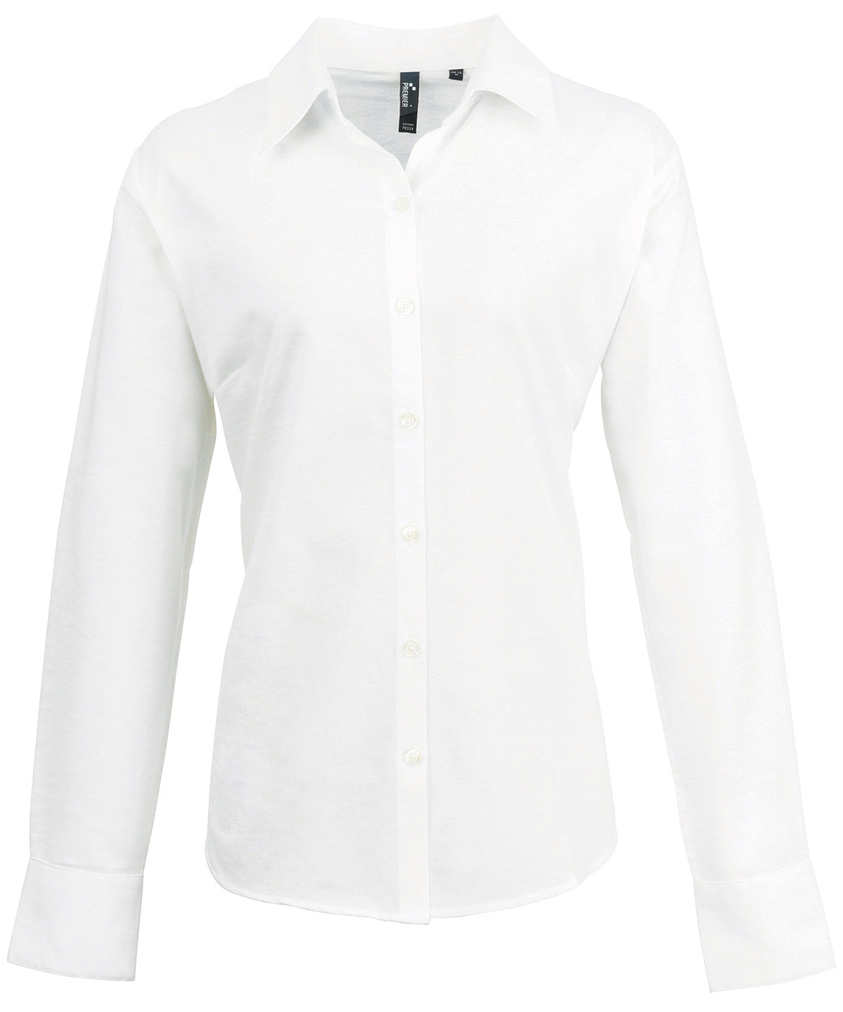 Womens signature Oxford long sleeve shirt | white