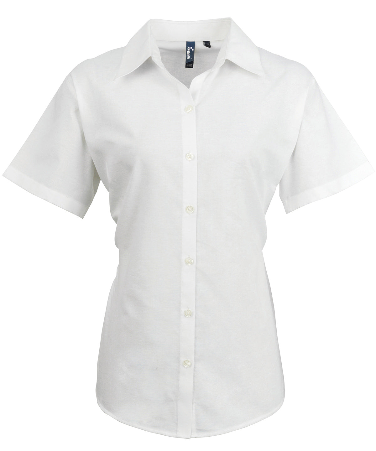 Womens signature Oxford short sleeve shirt | white